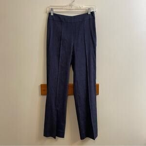 Staud Knack Linen Pant Chambray Ankle Length Women Sz 00 Business Casual Formal